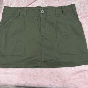 Mini olive green skirt, size M